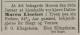D?dsannonse, Vestlandsposten 31 januar 1890