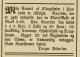 Torger legg sin andel av Klinsgehim-garden ut for salg i 1898, Stavanger Aftenblad 4. november 1898